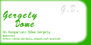 gergely dome business card